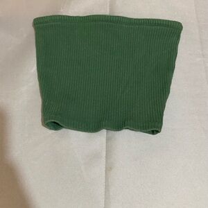 Urban Outfitters Green Ribbed Crop Top